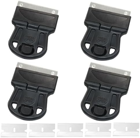 4 Pack Mini Plastic Razor Blade Scraper by Zorveiio