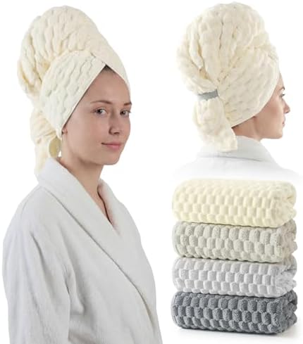 REDKISS 4 Pack Extra Large Hair Towels by REDKISSOnline