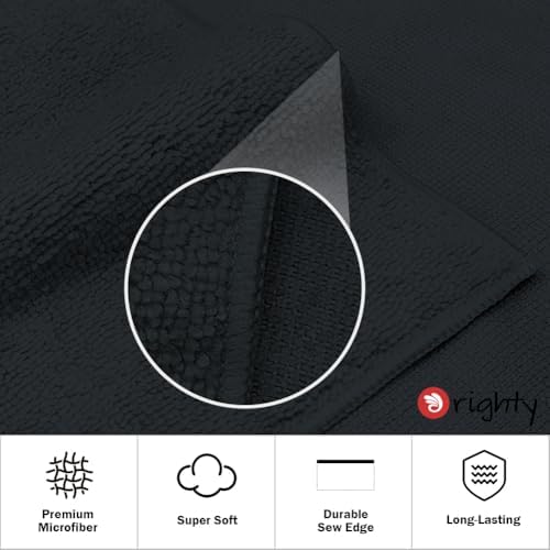 Orighty 24-Pack Black Hand Towels, 16x29 inch Microfiber Gym Towels - Image 4