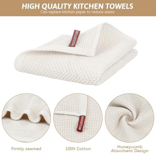 Nialnant 6 Pcs Kitchen Hand Towels, 100% Cotton, 13 x 28 in - Image 3