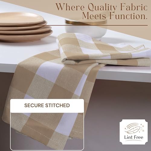 Buffalo Check 12 Pack Kitchen Towels, 16x26 Inches, Classic Farmhouse Plaid - Image 4