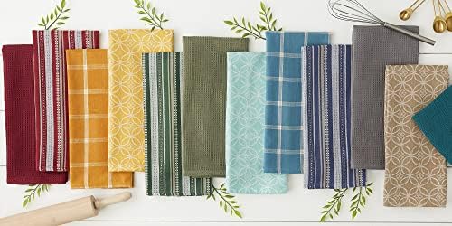DII Assorted Woven Kitchen Set, French Blue, 5 Piece - Image 5
