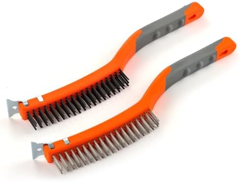 MAXMAN Wire Brush Set 2Pcs, Rust &Paint Remover by MAXMAN