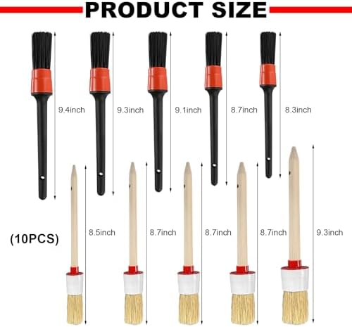 10PCS Car Detailing Brush Set, Auto Detail Dust Brushes - Image 2