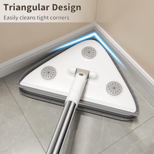 Wall Cleaner Mop with Long Handle, Baseboard Cleaner Tool with Extension Pole & - Image 6
