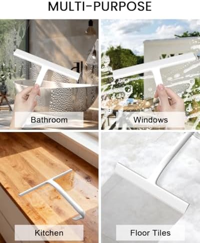 Shower Squeegee for Glass Doors, 8In Silicone Squeegee for Shower - Image 4