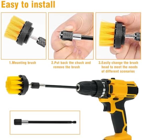 8 Pcs Drill Brush Attachment Set, Power Scrub Brush Kit - Image 4