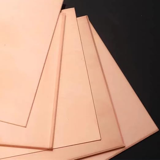 2 Pcs Copper Sheet, 10" x 8", 18 Gauge(1mm) Thickness, Double Sided Film Attached 99.9% Pure Copper Sheets Metal Plates for Crafting. Modelers, Jewelry, Repairs, Electrical