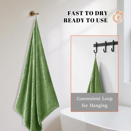 4 Pack Bath Towels Set 35 x 70in Extra Large, Ultra Soft Microfiber - Image 4