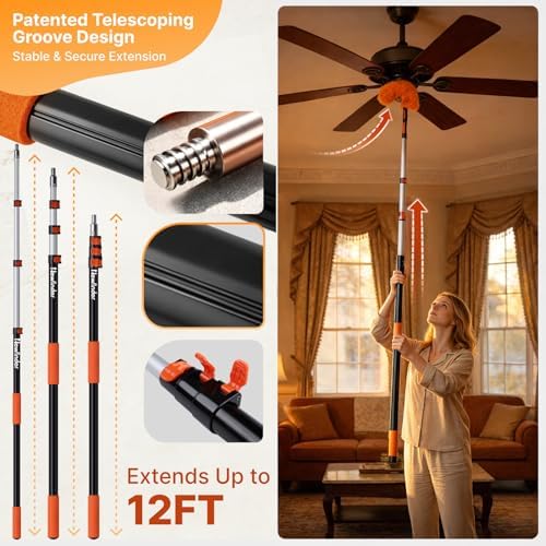 High Ceiling Duster Kit with 20FT Extension Pole & Light Bulb Changer - Image 3