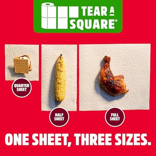 Brawny Tear-A-Square 3-Ply Paper Towels, 2 Double Rolls = 4 Regular Rolls - Image 6