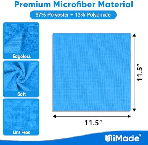 UNIMADE Shop Towels Rags, 50 Pack Reusable Microfiber Cleaning Cloth - Image 2