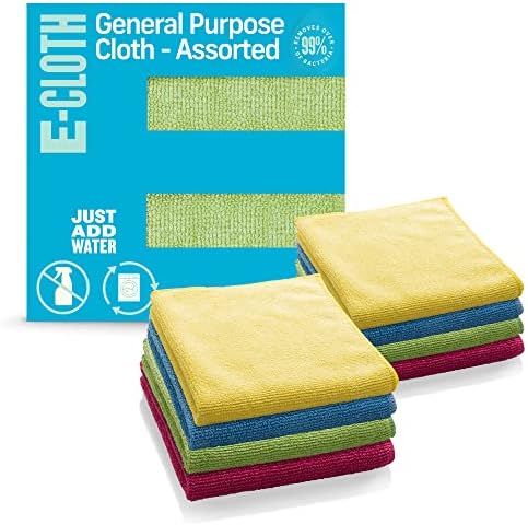 E-Cloth Microfiber Cloth 8-Pack, World's Leading Premium Microfiber Cleaning by E-Cloth