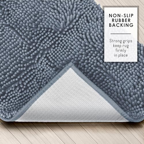Hearth & Harbor Bathroom Rugs, Chenille Bath Mat - Image 5