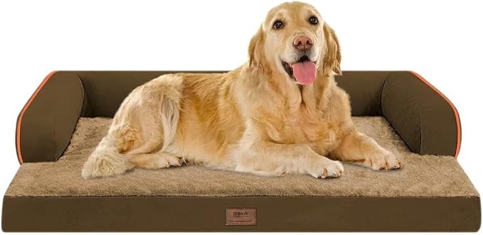 Large Dog Bed Orthopedic Washable: Extra Brown XL XLarge Big Dog Bed by Mekiy