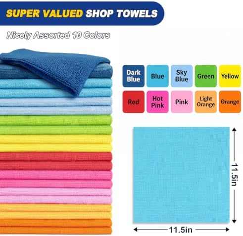 HOMEXCEL Microfiber Cleaning Cloth 20 Pack, Towels - Image 5