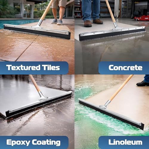 DSV Standard Garage Floor Squeegee 36’’, Neoprene Blade Asphalt Squeegee - Image 6