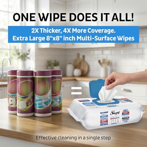 Sleepy Easy Clean XL Heavy Duty Cleaning Wipes – Chlorine-Free Bleach & Vinegar - Image 3