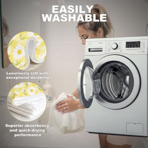 Daisy Floral Trump Kitchen Towels Funny Gifts - Image 3