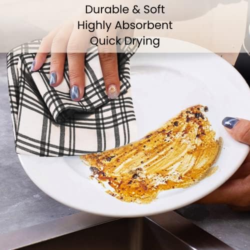 Cotton Clinic Assorted Kitchen Towels 5 Pack – Soft Absorbent Quick Drying - Image 6