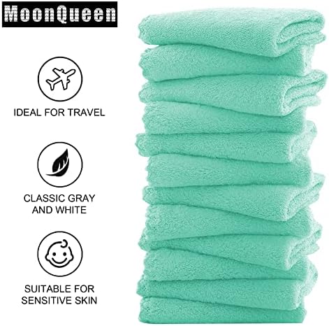 MOONQUEEN Microfiber Facial Cloths Fast Drying Washcloth 12 Pack - Image 4