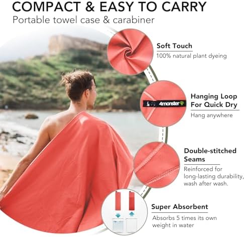 4Monster Quick Dry Travel Towel - Image 3