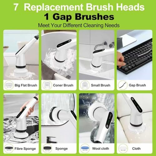 Dreazu Electric Spin Scrubber, Cordless Shower Scrubber - Image 3
