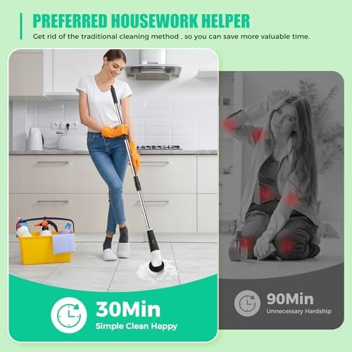 YKYI Electric Spin Scrubber, Cordless Power Cleaning Brush - Image 5
