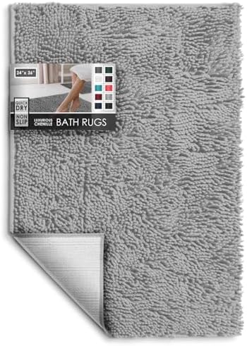 Hearth & Harbor Bathroom Rugs, Chenille Bath Mat by HearthHarbor
