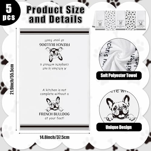 French Bulldog Kitchen Dish Towel - Image 3
