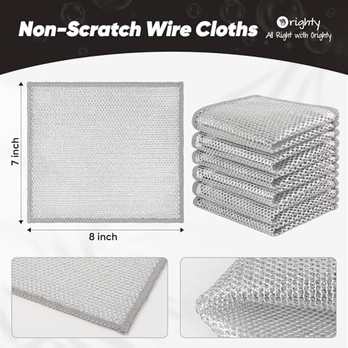 Orighty Dish Cloths for Washing Dishes, 24 Pack Metal Dish Rags - Image 2