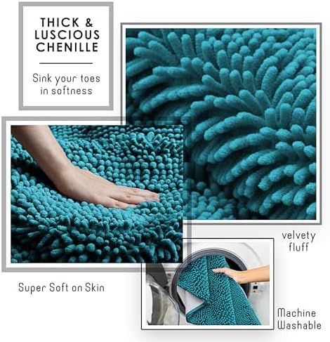Hearth & Harbor Bathroom Rugs, Chenille Bath Mat - Image 7