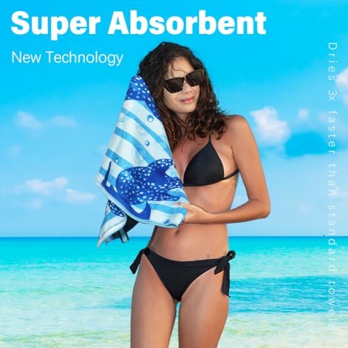 Widdonen Microfiber Beach Towel, Compact 2 Pack-71x32 Inch - Image 5