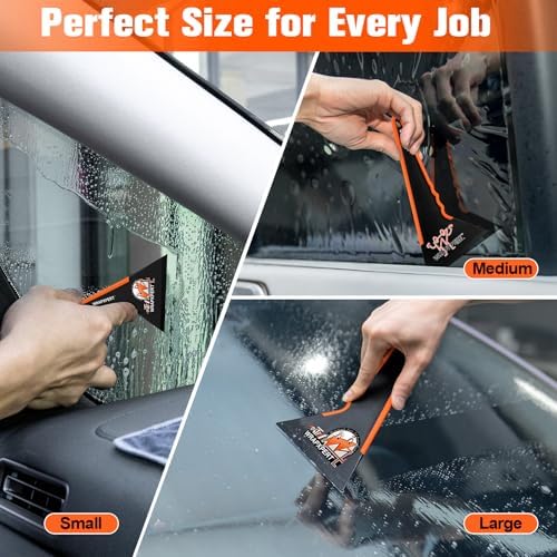 WRAPXPERT Window Tint Tools, 3 Pack Window Tint Squeegee Triangle Contour - Image 5