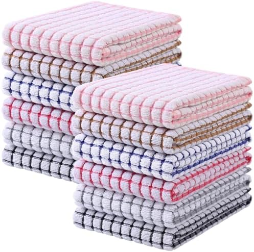 Mordimy Cotton 12 Pack Terry Kitchen Towels, 16 x 25 Inches by Mordimy