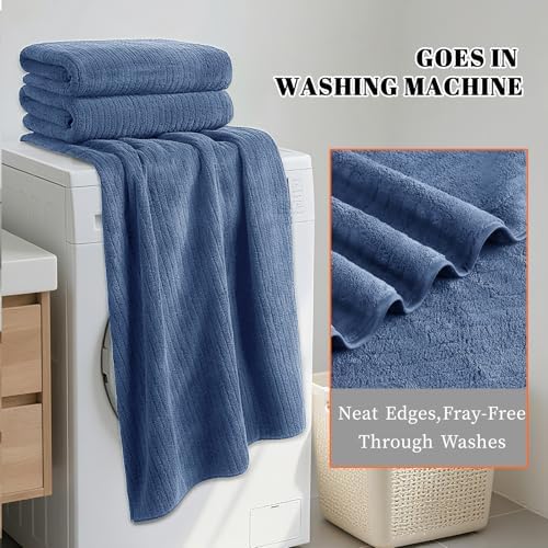 4 Pack Bath Towels Set 35 x 70in Extra Large, Ultra Soft Microfiber - Image 5