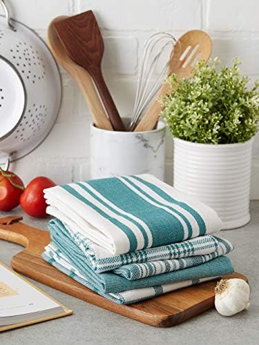 DII Assorted Woven, Kitchen Dishtowel Set, 5 Piece - Image 4