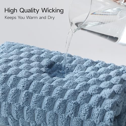 REDKISS 4 Pack Blue Microfiber Bath Towels - Image 6