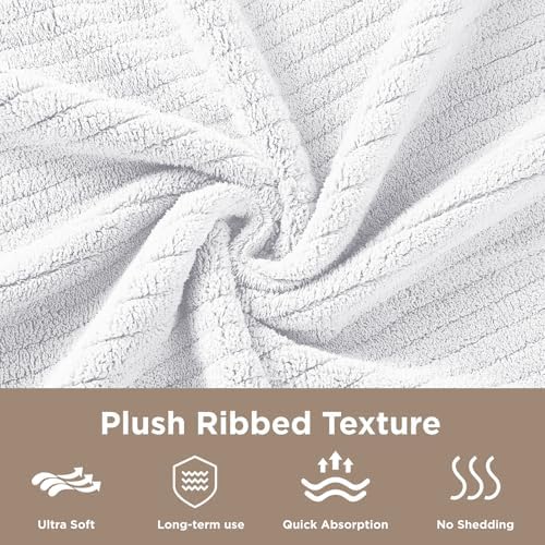 8 Piece Bath Towels Set, 2 Oversized 35 * 70 in Bath, 2 Hand, 4 Wash - Image 4