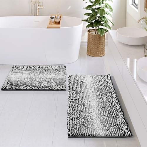 Hearth & Harbor Bathroom Rugs, Chenille Bath Mat - Image 2