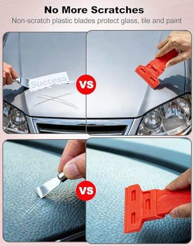 Dual-Width Plastic Razor Blade Scraper Tool Non Scratch - Image 4