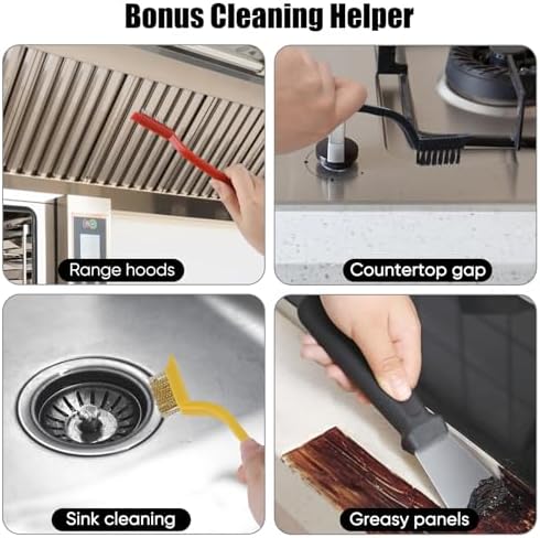 Tedmax 12PCS Grout Brush Set, Hard Bristle Crevice & Baseboard Tool - Image 5