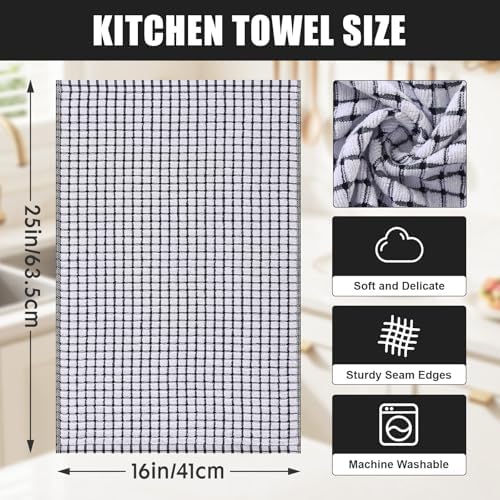 Mordimy Premium Cotton Kitchen Towels 16"x 25", 12 Pack - Image 2