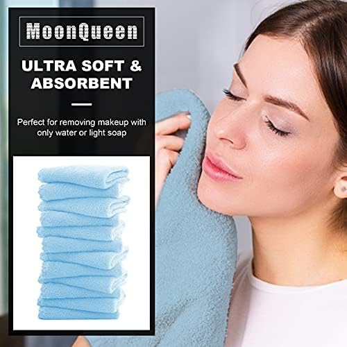 MOONQUEEN Microfiber Facial Cloths Fast Drying Washcloth 12 Pack - Image 2