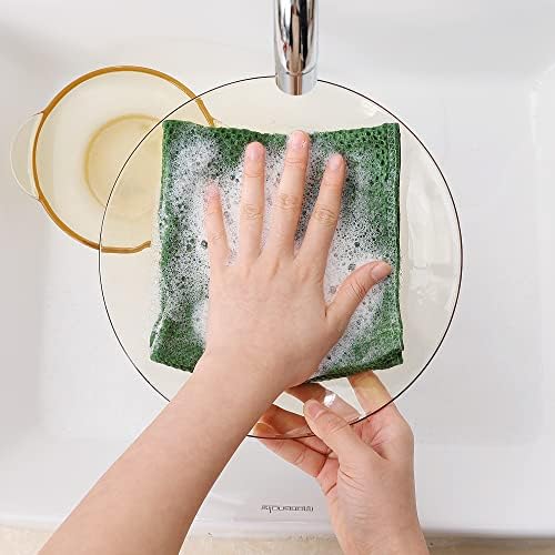Homaxy 100% Cotton Waffle Weave Kitchen Dish Cloths, Grass Green - Image 4