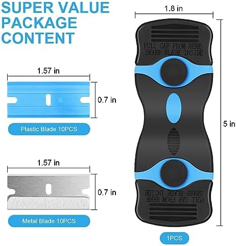 Ainiv Razor Blade Scraper, 2-in-1 Multifunctional Scraper Tool - Image 3