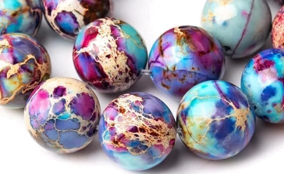 Zenkeeper About 180 Pcs Sea Sediment Imperial Jasper Beads - Image 5