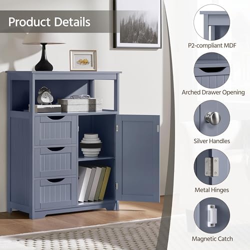 Yaheetech Large Freestanding Bathroom Storage Cabinet - Image 5