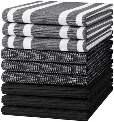 Homaxy Cotton 380 GSM Premium Kitchen Towels, 9 Pack by Homaxy