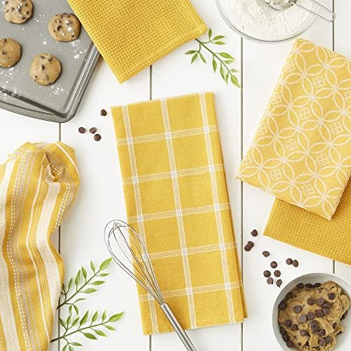 DII Assorted Woven Kitchen Set, Honey Gold, 5 Piece - Image 3
